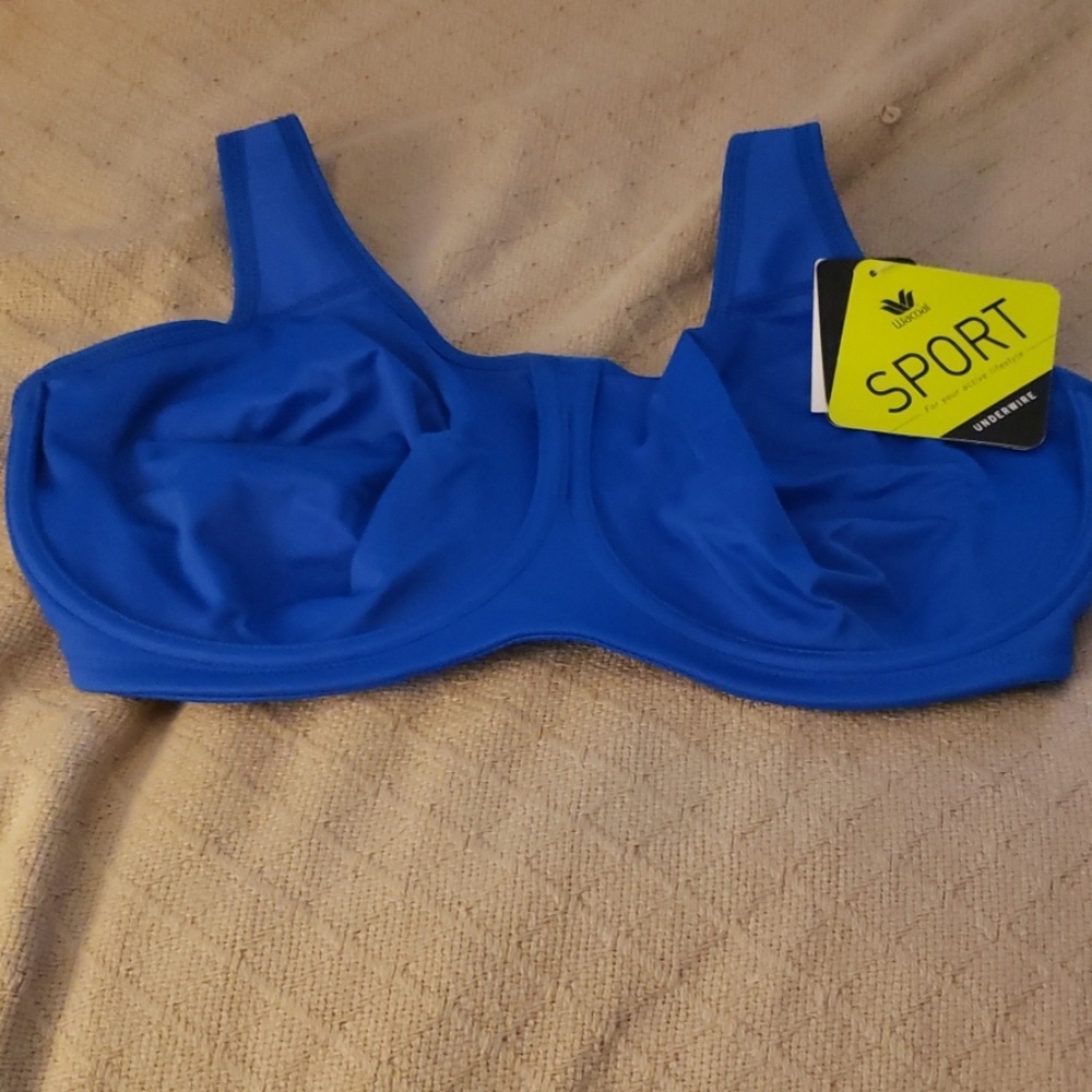 Blue sport bra